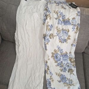 Womens Wide Leg Pants Two Pair size 2x NWT